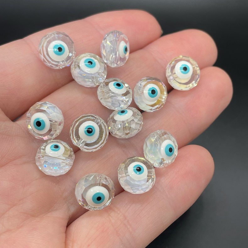 10мм, Стекло Lux форма круг глаз уп.5 шт