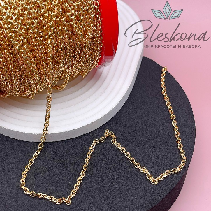 Цепь №151-1 цвет золото 5,5*4,5 мм