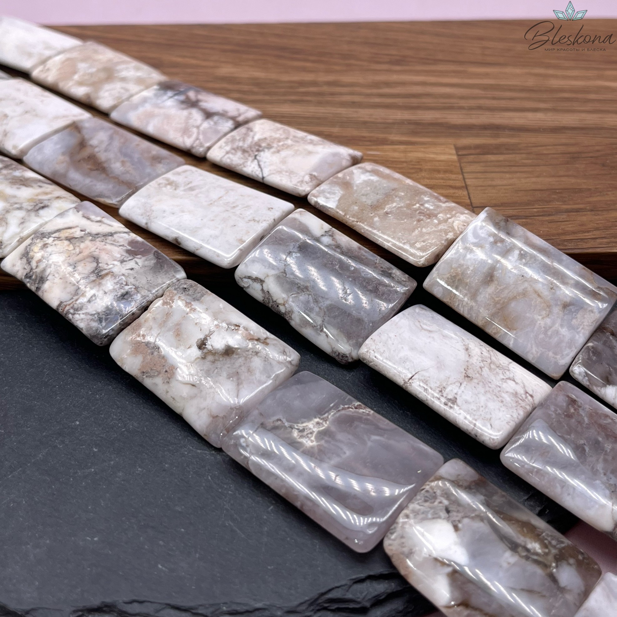 Агат прямоугольник 34*21,5  мм