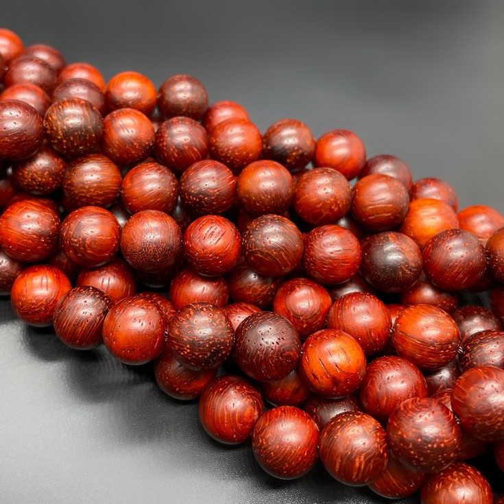 10 мм, Деревянные бусины красный сандал