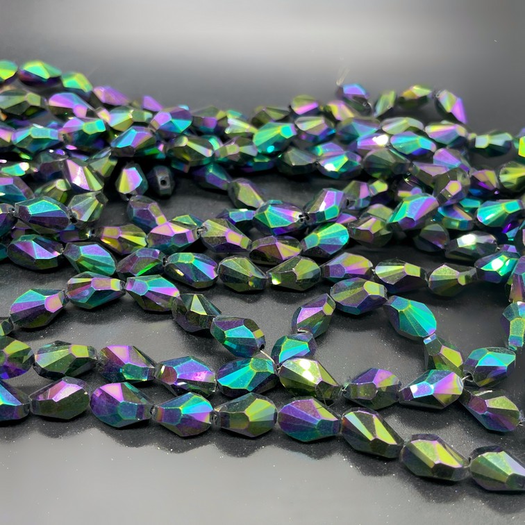 7*11,5 мм Стекло Lux, ракушка, цвет хамелеон