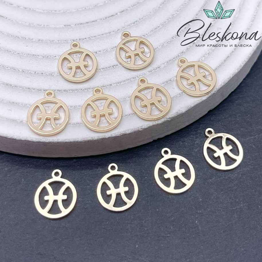 13*11 мм Цвет золото, Подвеска Рыбы