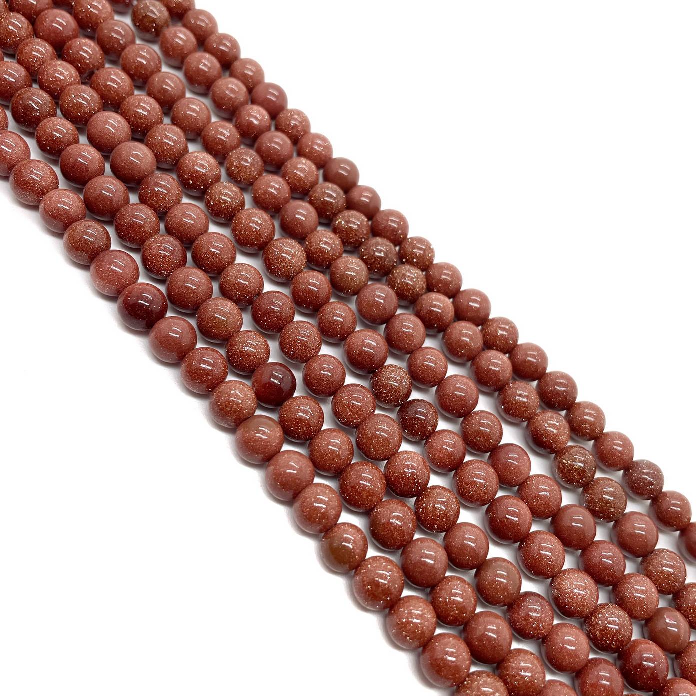 Авантюрин коричневый имитация 6 мм 