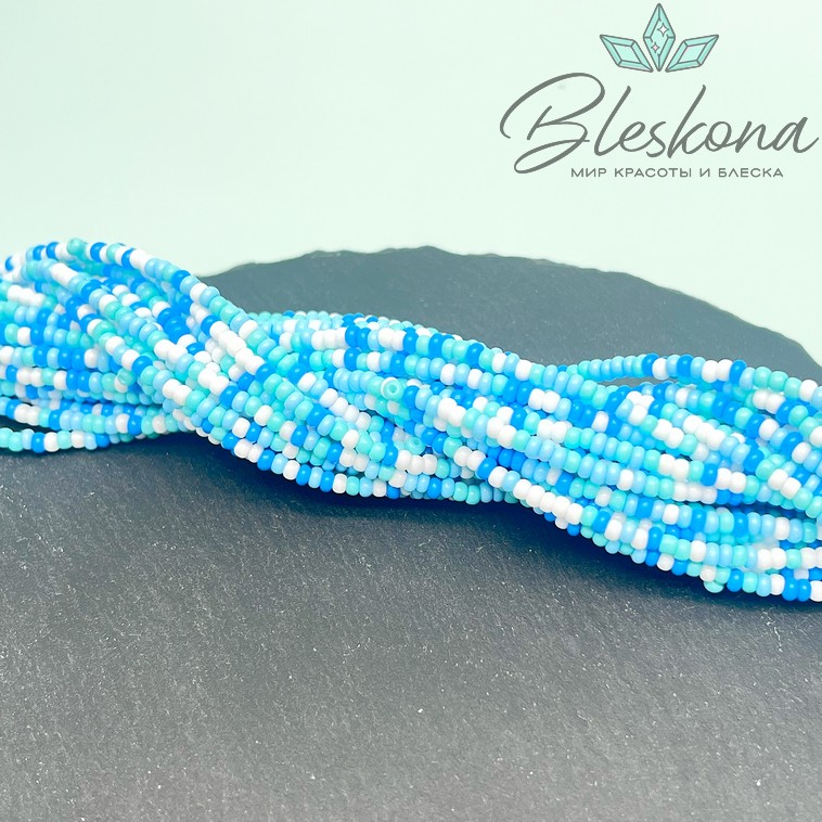 3*2 мм Бусины стекло рондель микс №10
