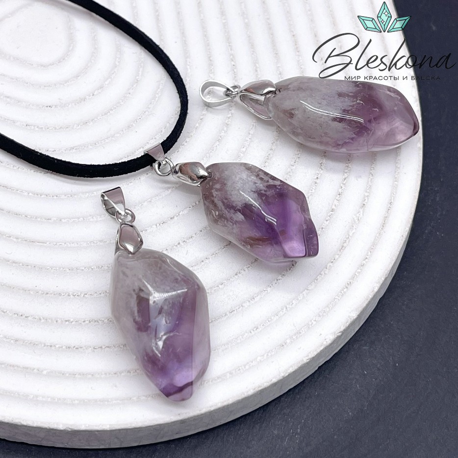 Подвеска Аметист фриформ 14-16 мм 