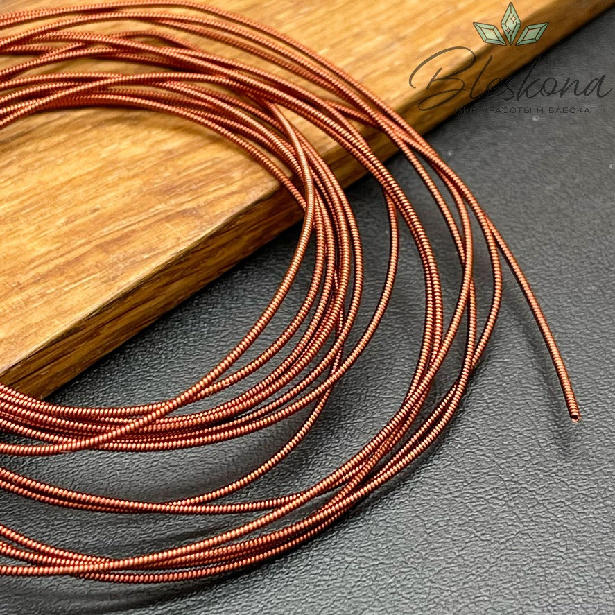 Канитель жесткая 1 мм, Цвет GG-1 уп.5 гр (оттенок коричневого)