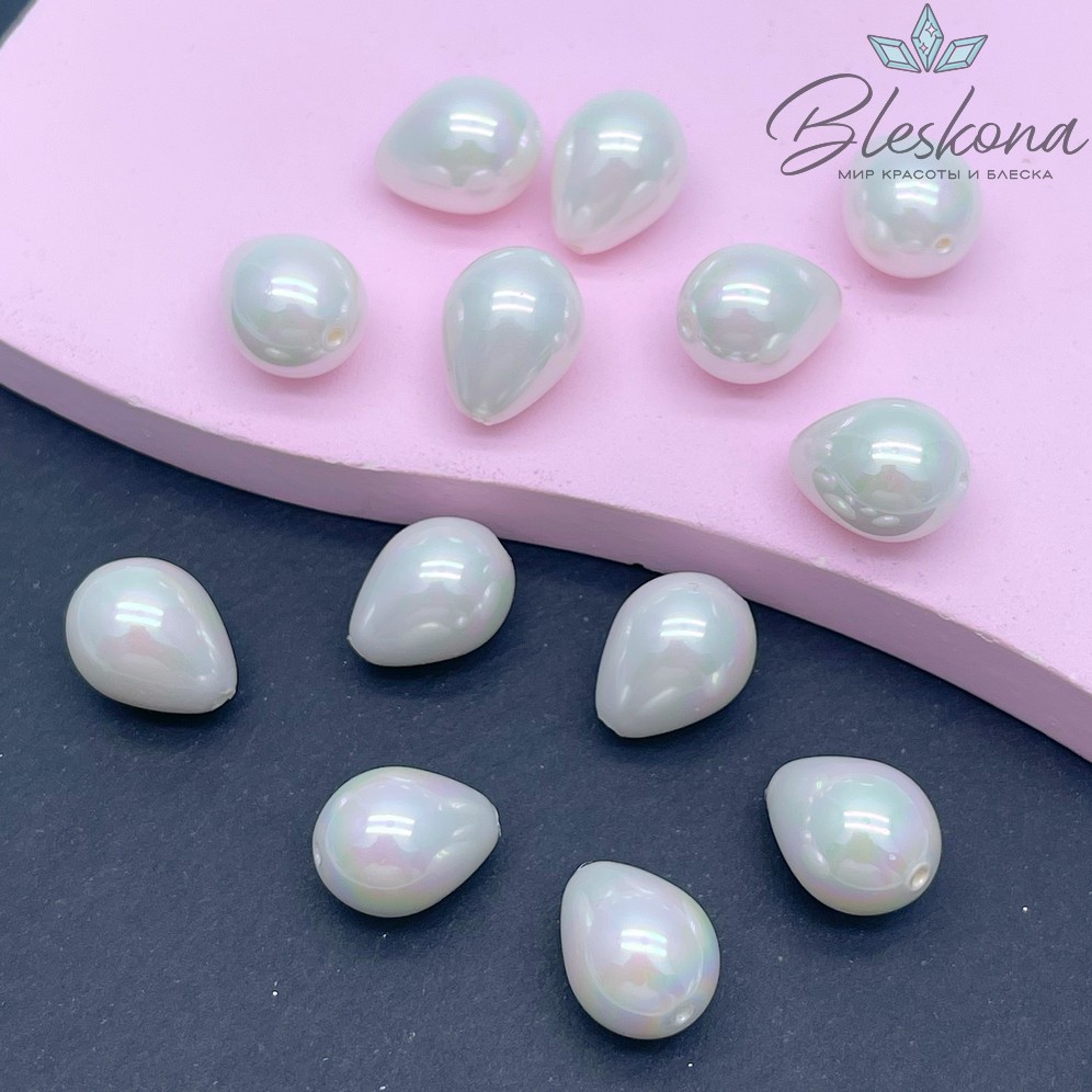 12*15,5 мм, Жемчуг Майорка капля (штучно)
