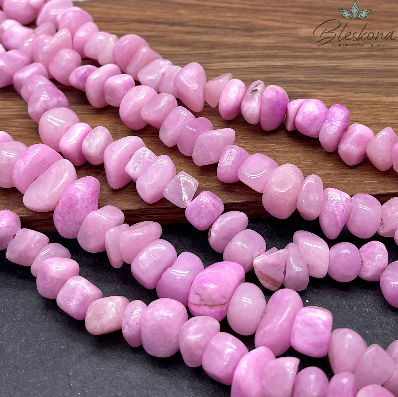 Оникс фриформ светло- сиреневый №1 (6-10)*(10-15) мм