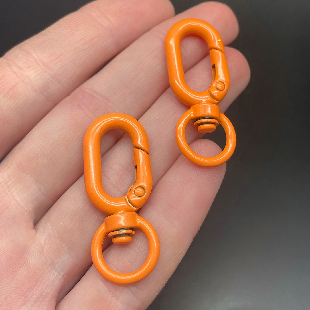 15,7*38мм , Замок крупный оранжевая  эмаль 