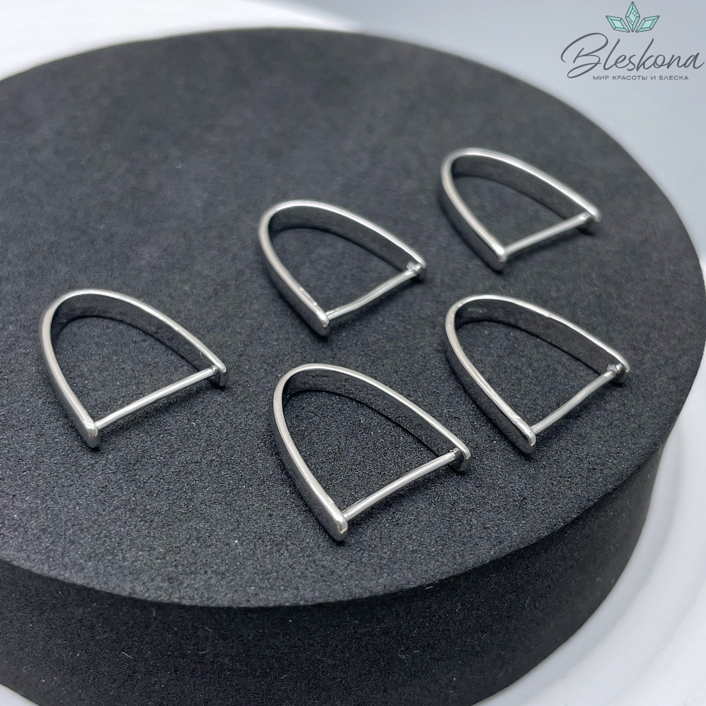 16,7*3 мм Цвет серебро, Бейл зажимной гладкий