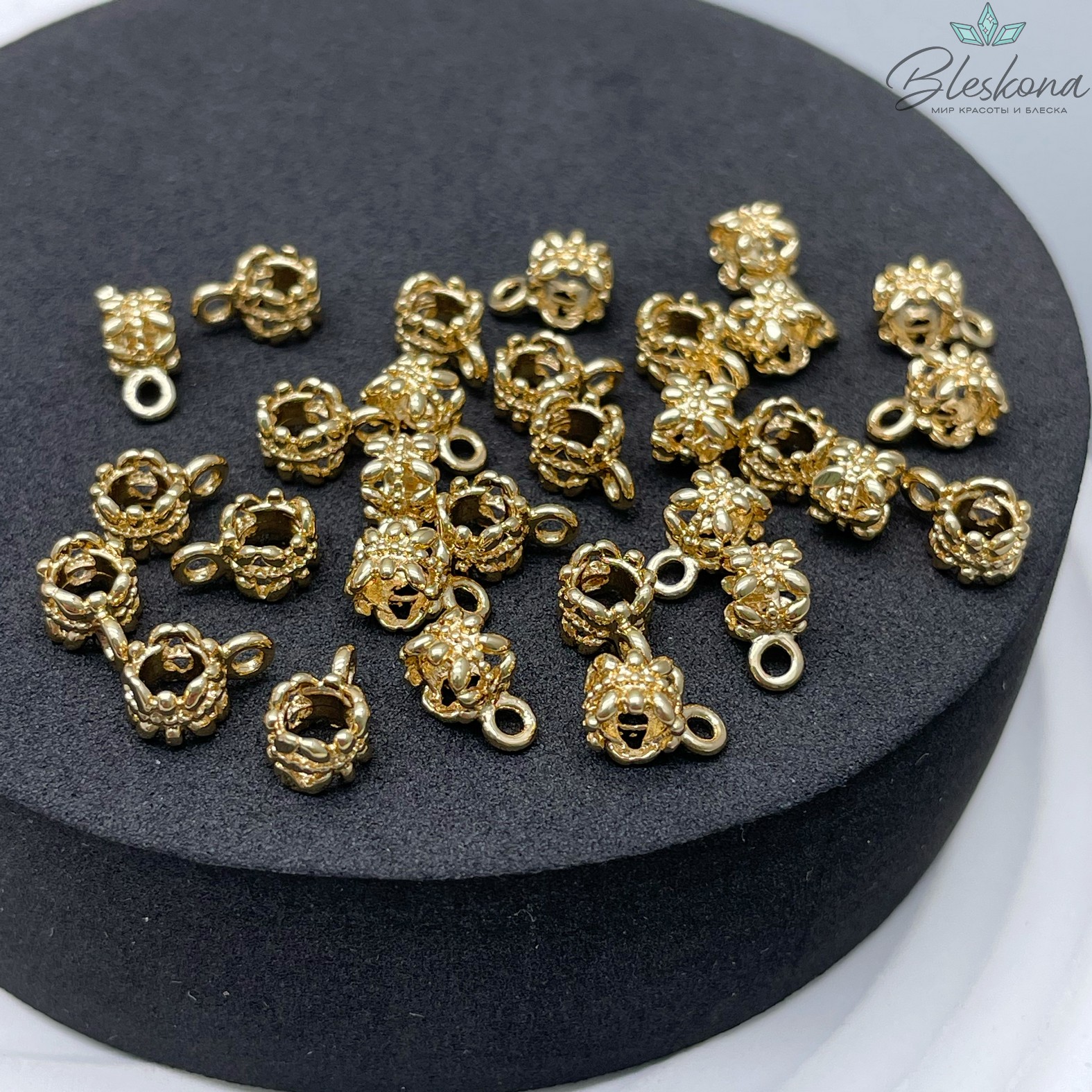 6*5 мм Цвет золото, Бейл Бабочка неразъемное кольцо