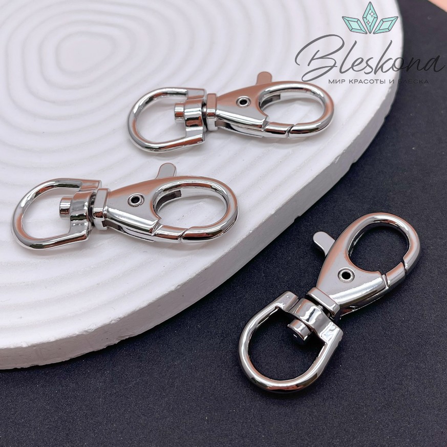 18*53 мм Цвет серебро, Замок-карабин 