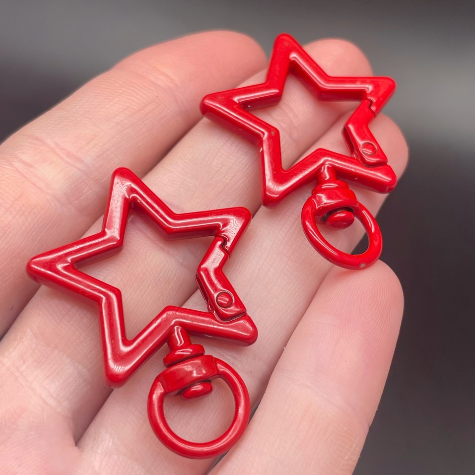 30,5*40мм , Замок крупный звезда красная эмаль 