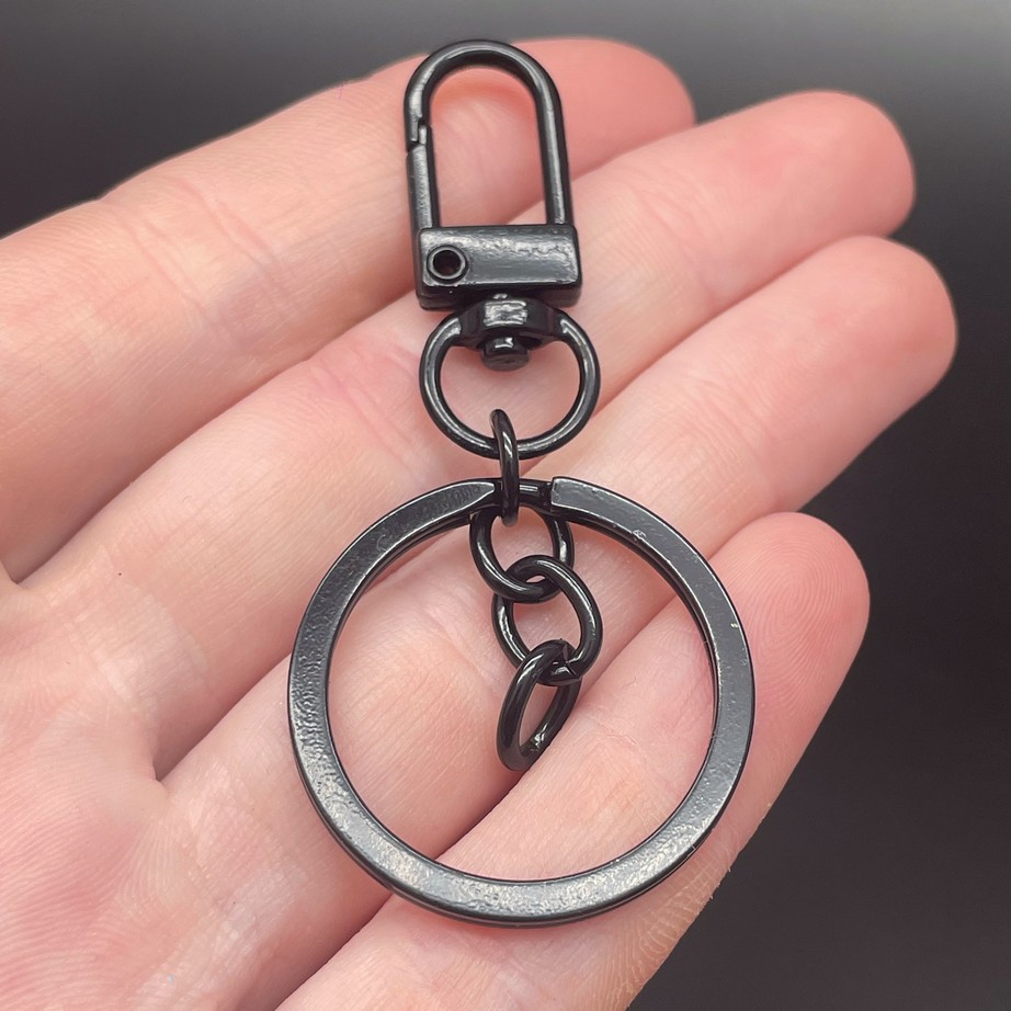 30 мм, Основа для брелока черная эмаль