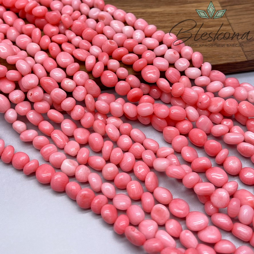 Коралл розовый галтовка (Коралловые водоросли) 6-7 мм