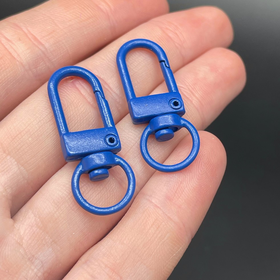 12*33,5мм , Замок крупный темно- синяя эмаль 