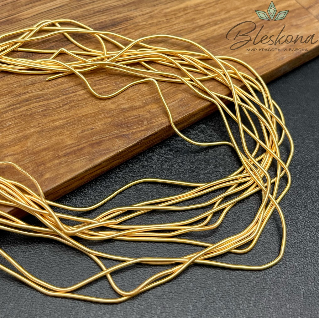 Канитель мягкая матовая 1 мм, Цвет MK-05 уп.5 гр (оттенок золотого)