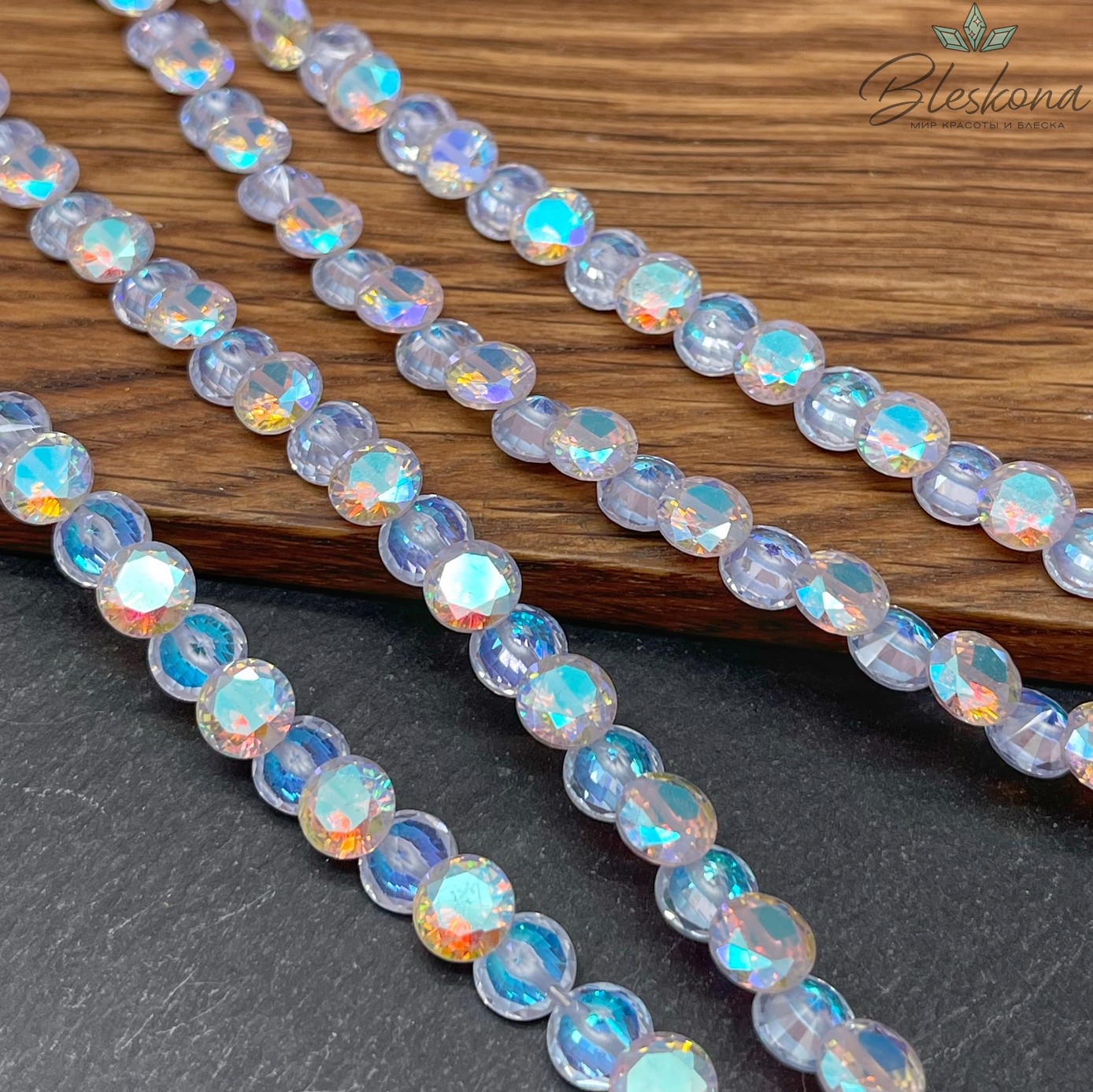 Циркон белый АВ конус огранка 7 мм (кубический цирконий, фианит) 