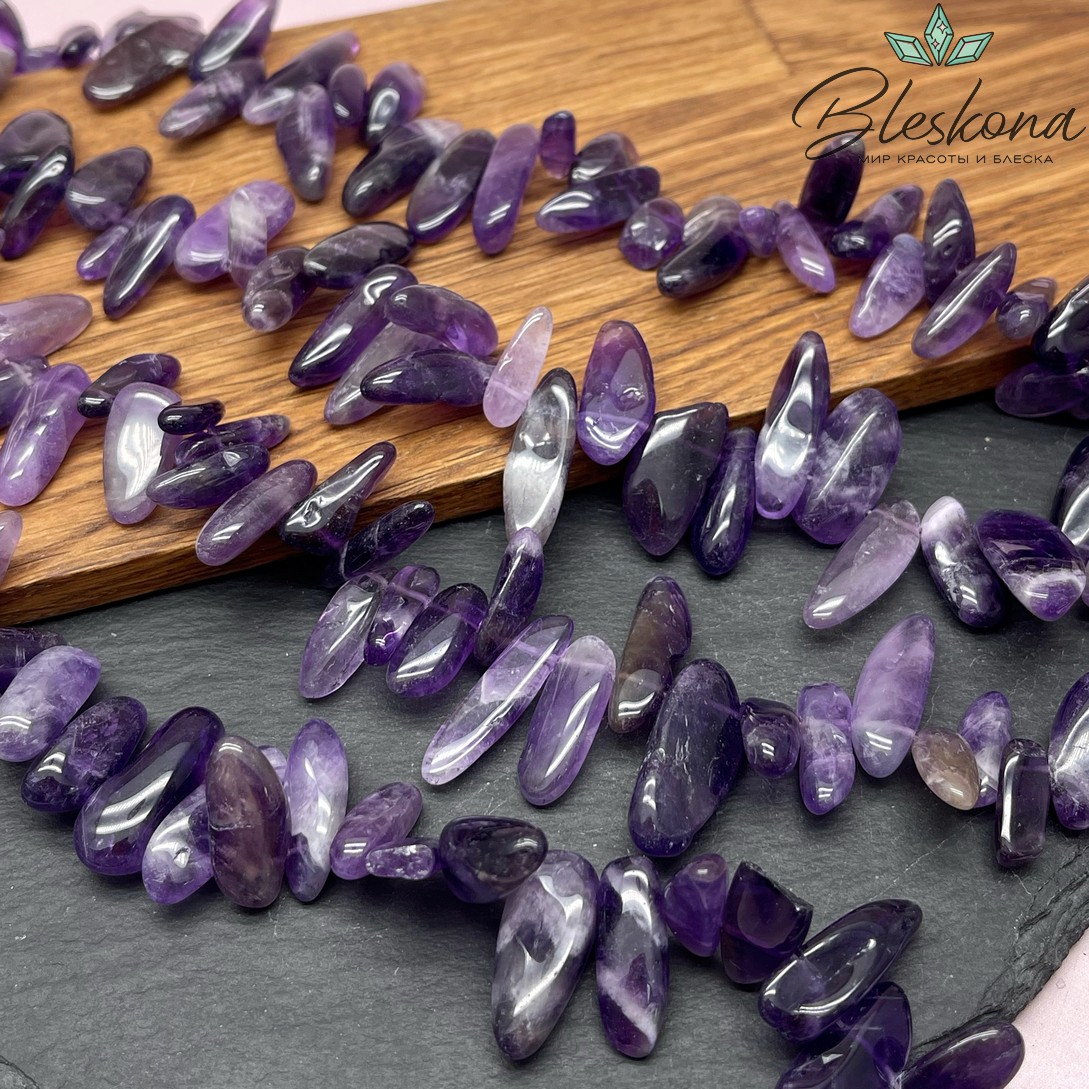 Аметист сколы шлифованные 12-23 мм