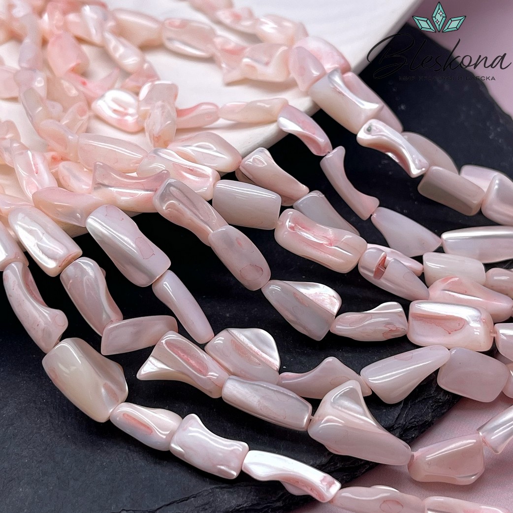 Перламутр розовый фриформ (13-16)*(6-9) мм