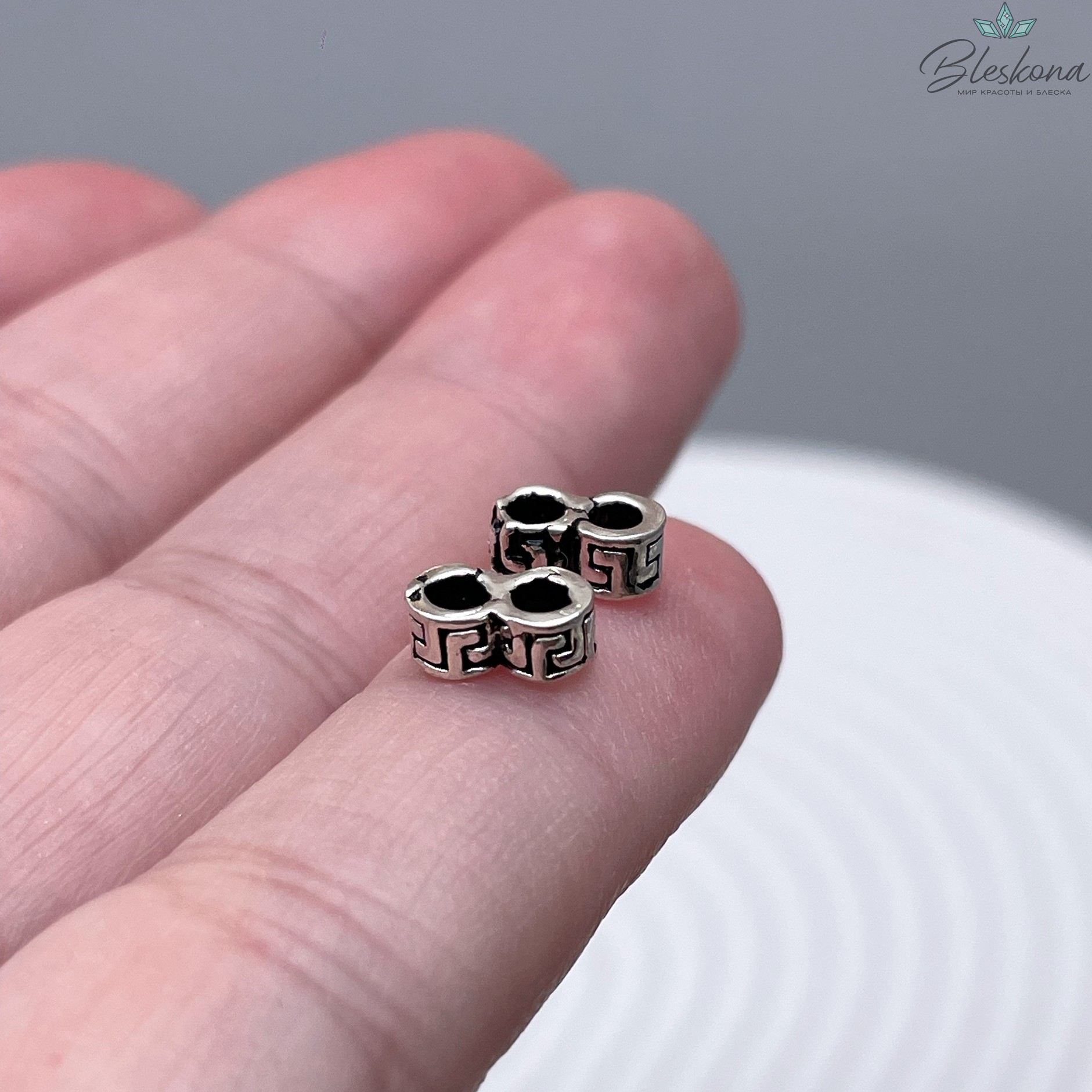 7,5*4 мм Разделитель мельхиор Египет 2 ряда