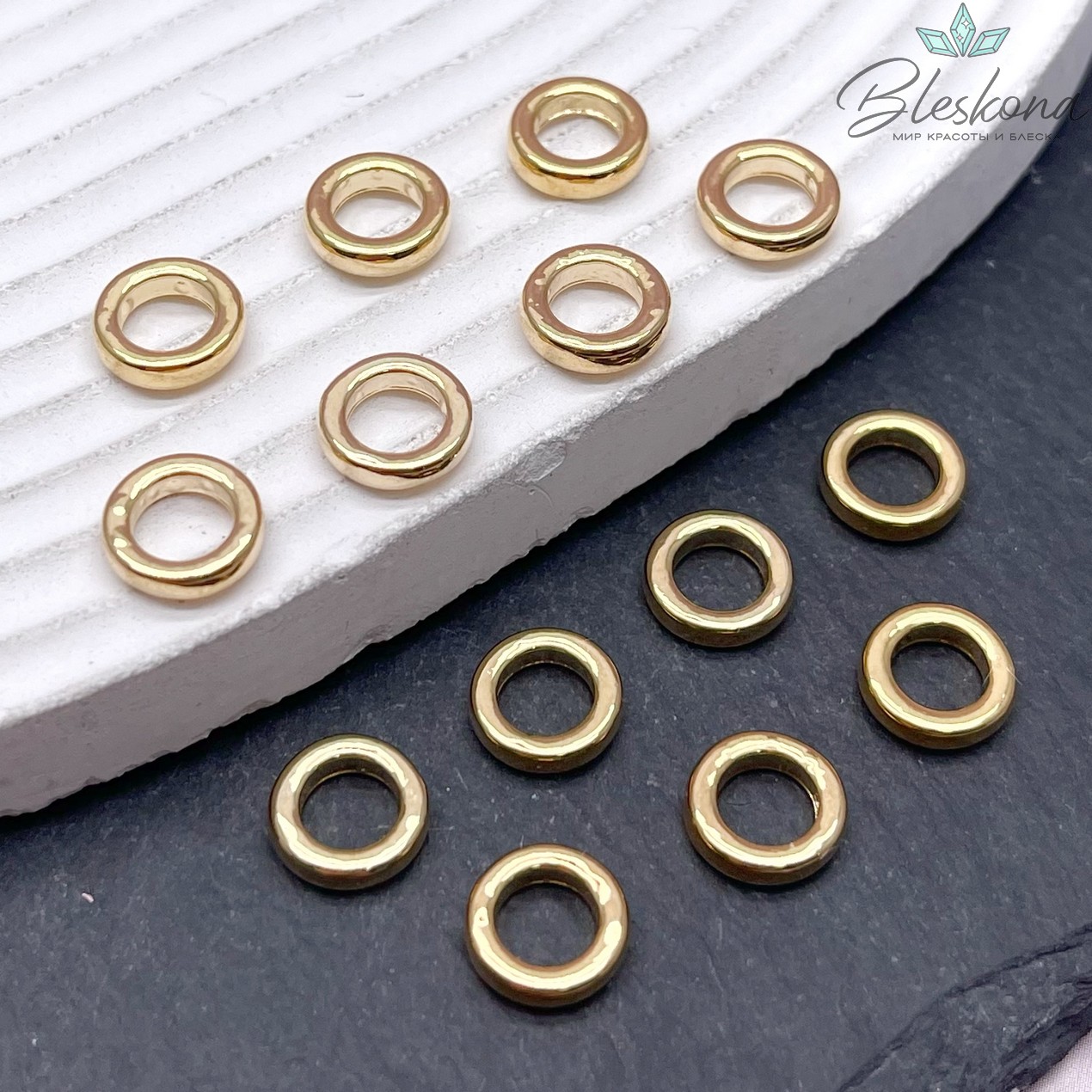9 мм Цвет золото, Подвеска кольцо уп. 5 шт 