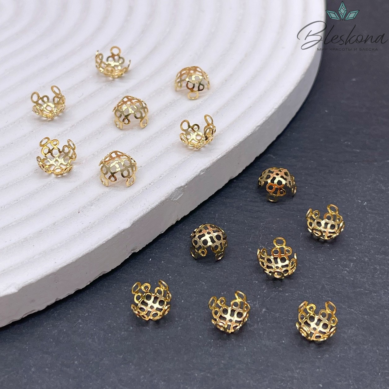 8*5 мм Цвет золото, Шапочка 