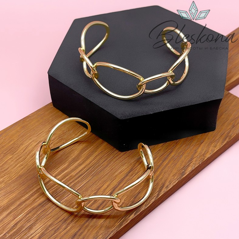 68-70 мм Цвет золото, Основа для браслета овалы