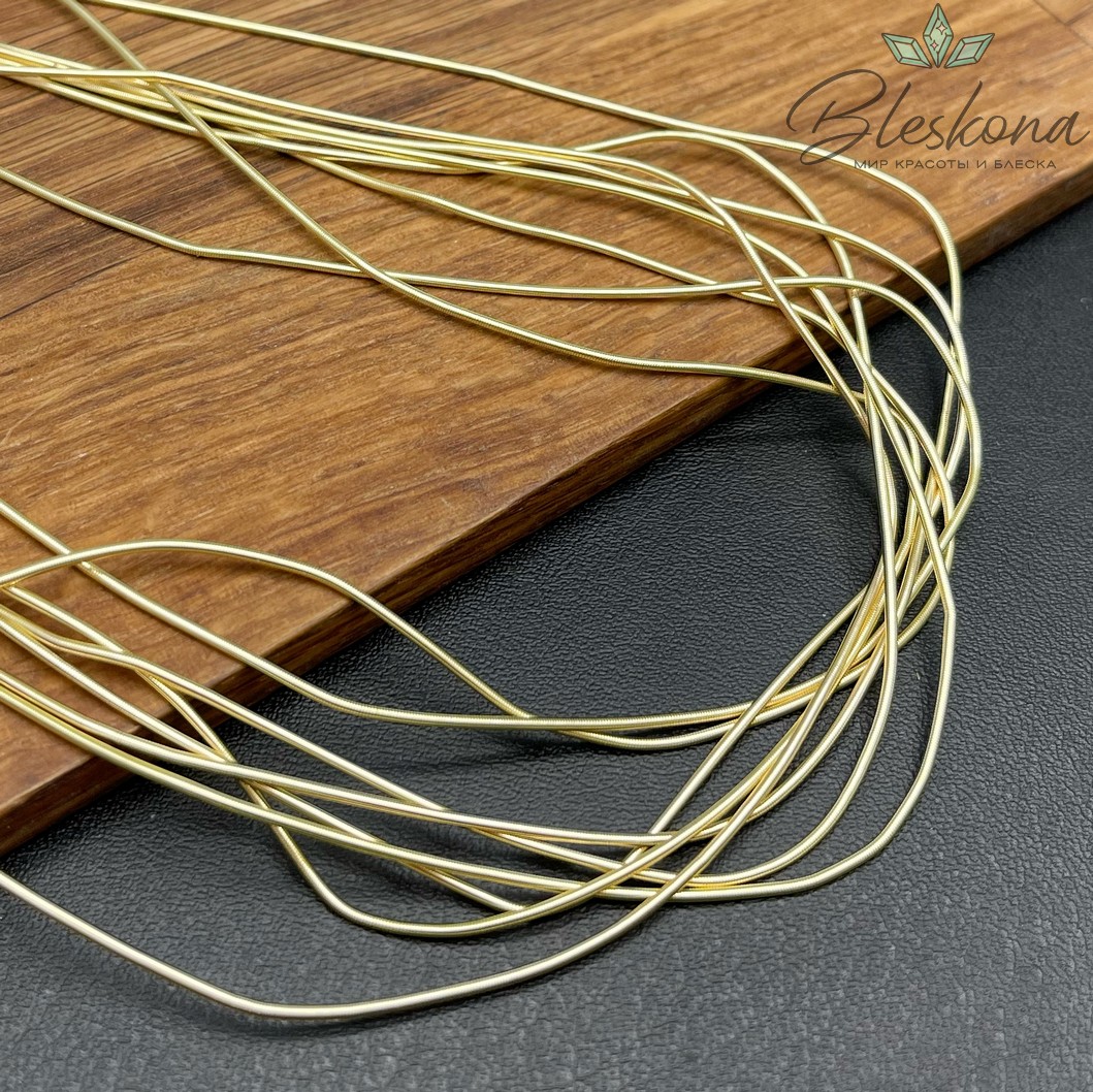 Канитель мягкая гладкая 1 мм, Цвет MD-03 уп.5 гр (оттенок золотого)
