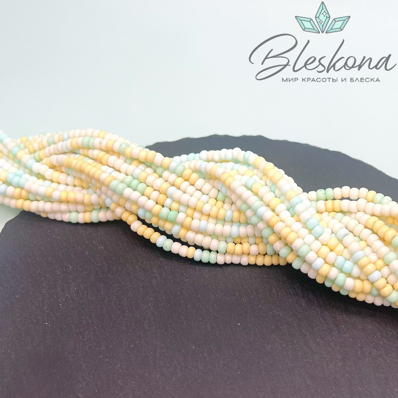 4,5*3 мм Бусины стекло рондель микс №18