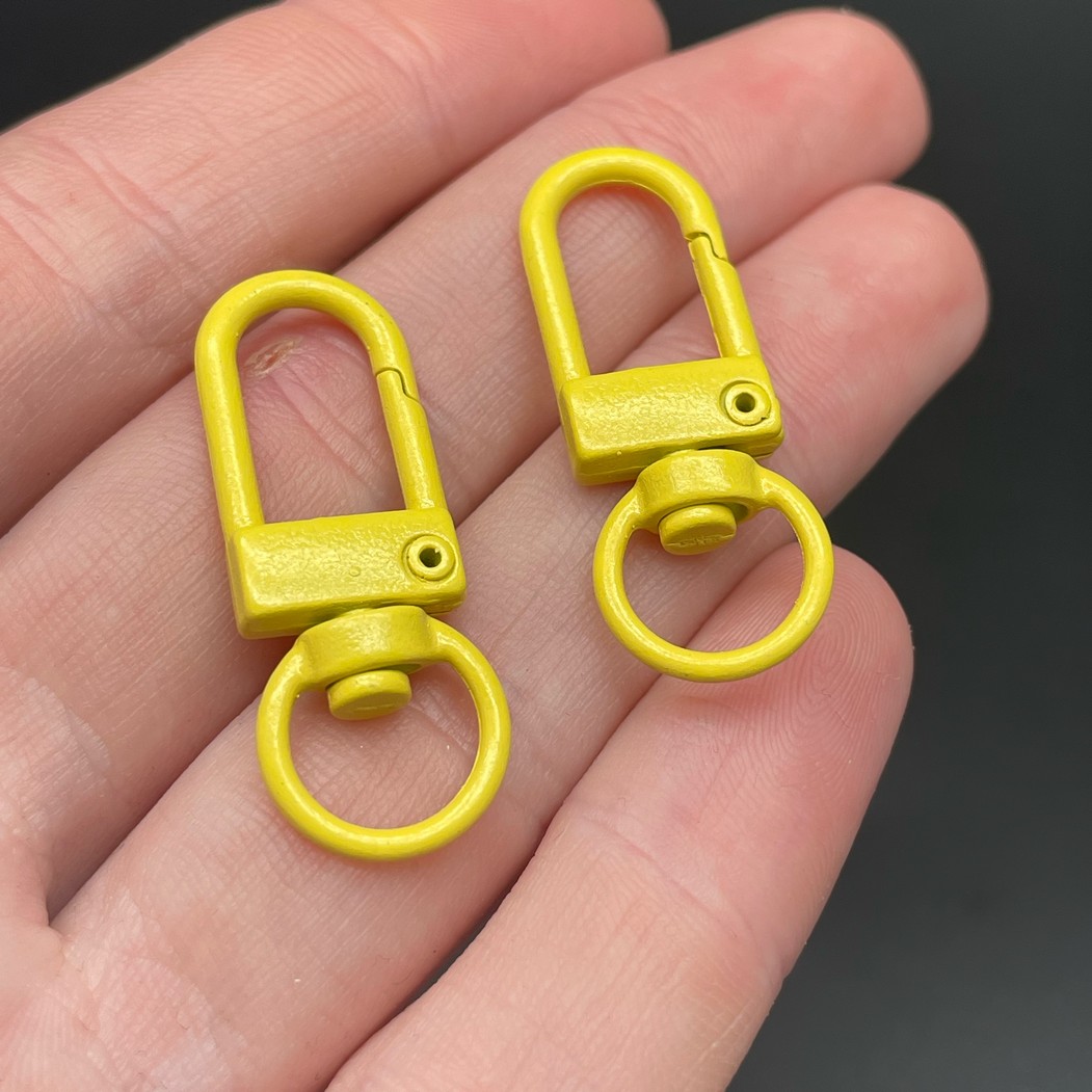 12*33,5мм , Замок крупный желтая эмаль 