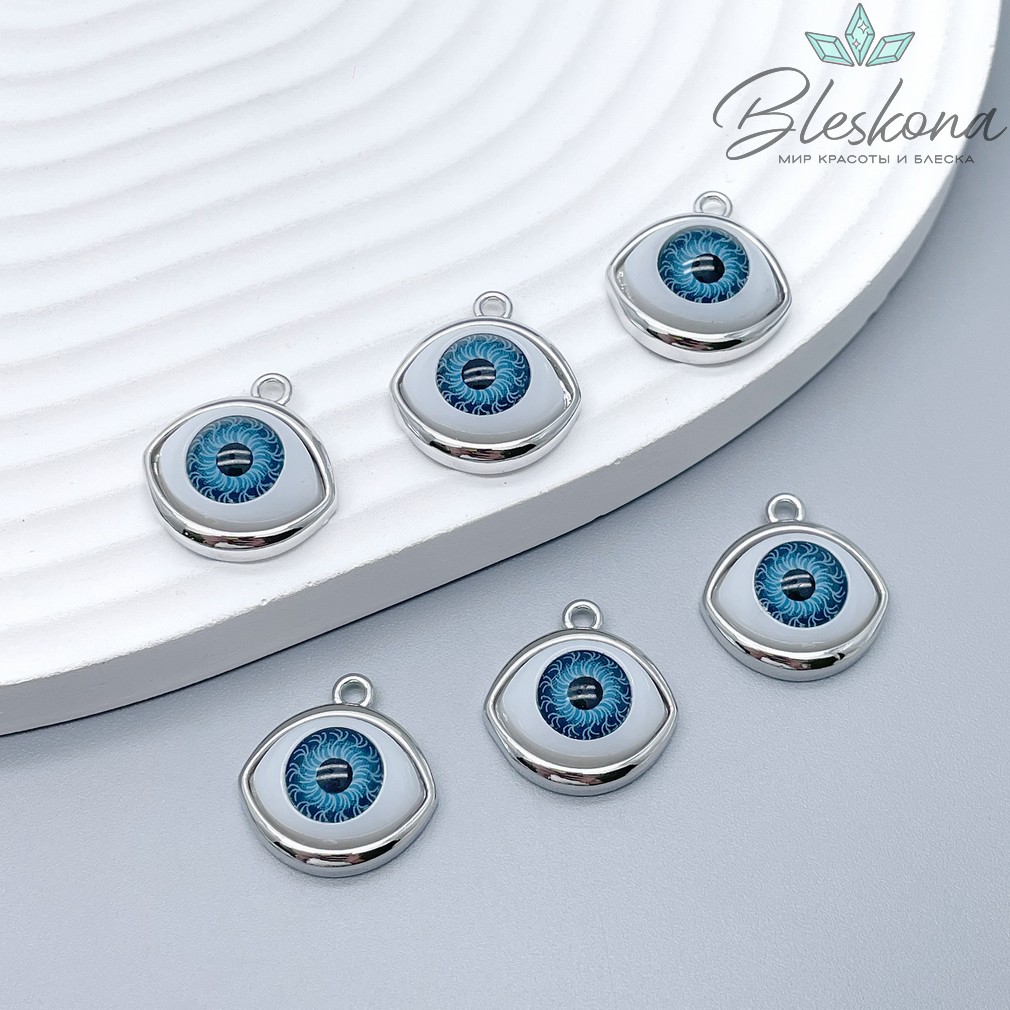 17*16,5 мм Цвет серебро, Подвеска глаз