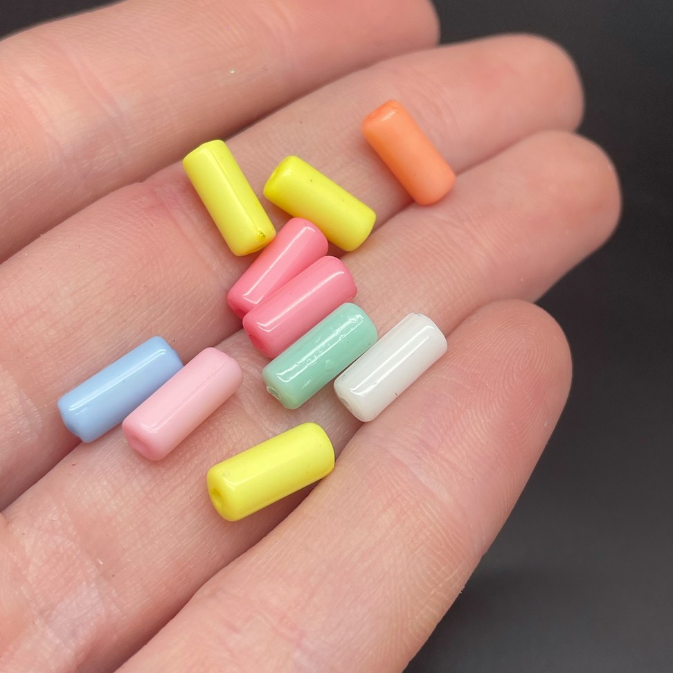 4,5*10 мм, Бусина трубочка  микс уп.10 шт  