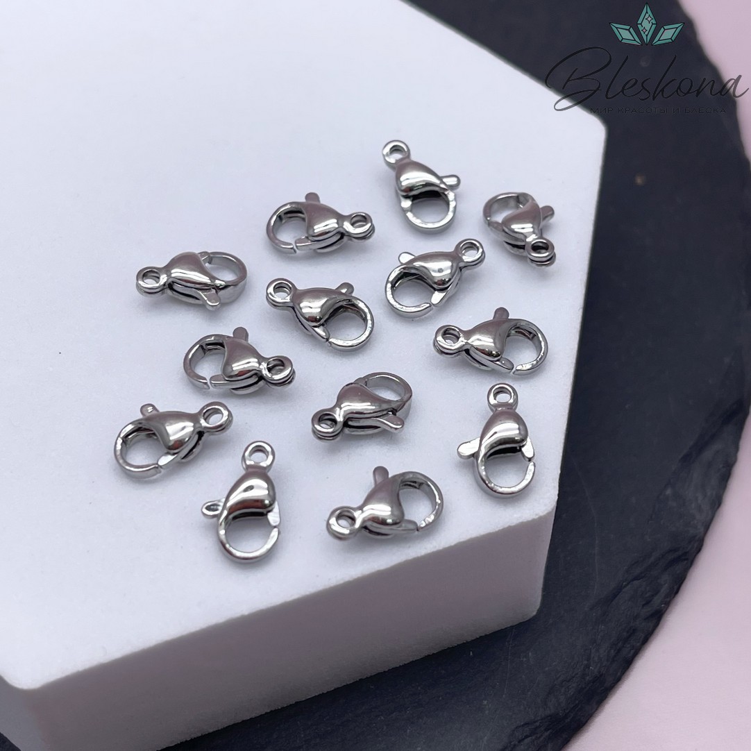 10 мм Цвет серебро, Замок округлый