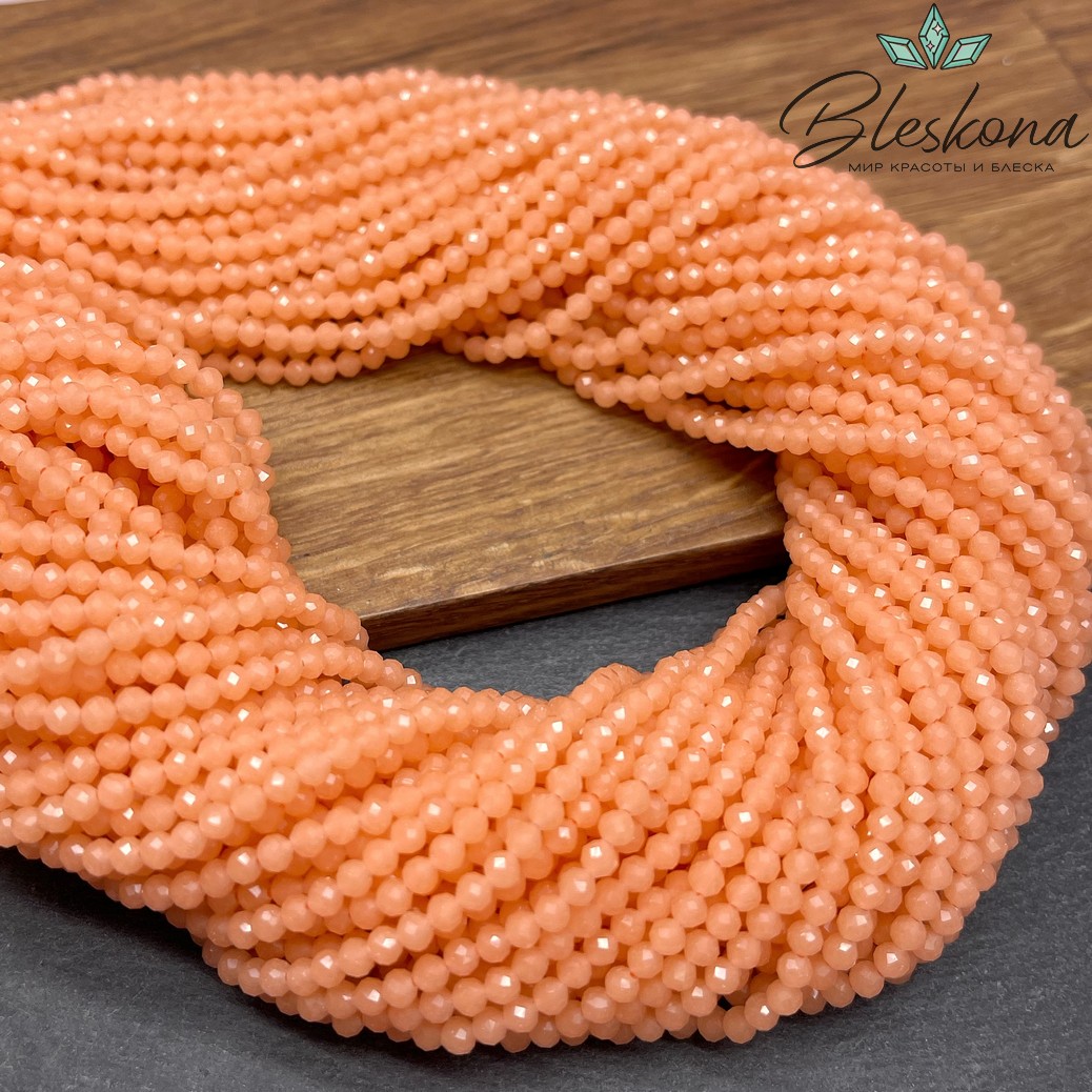 Лунный камень оранжевый тонированный (имитация) 3 мм