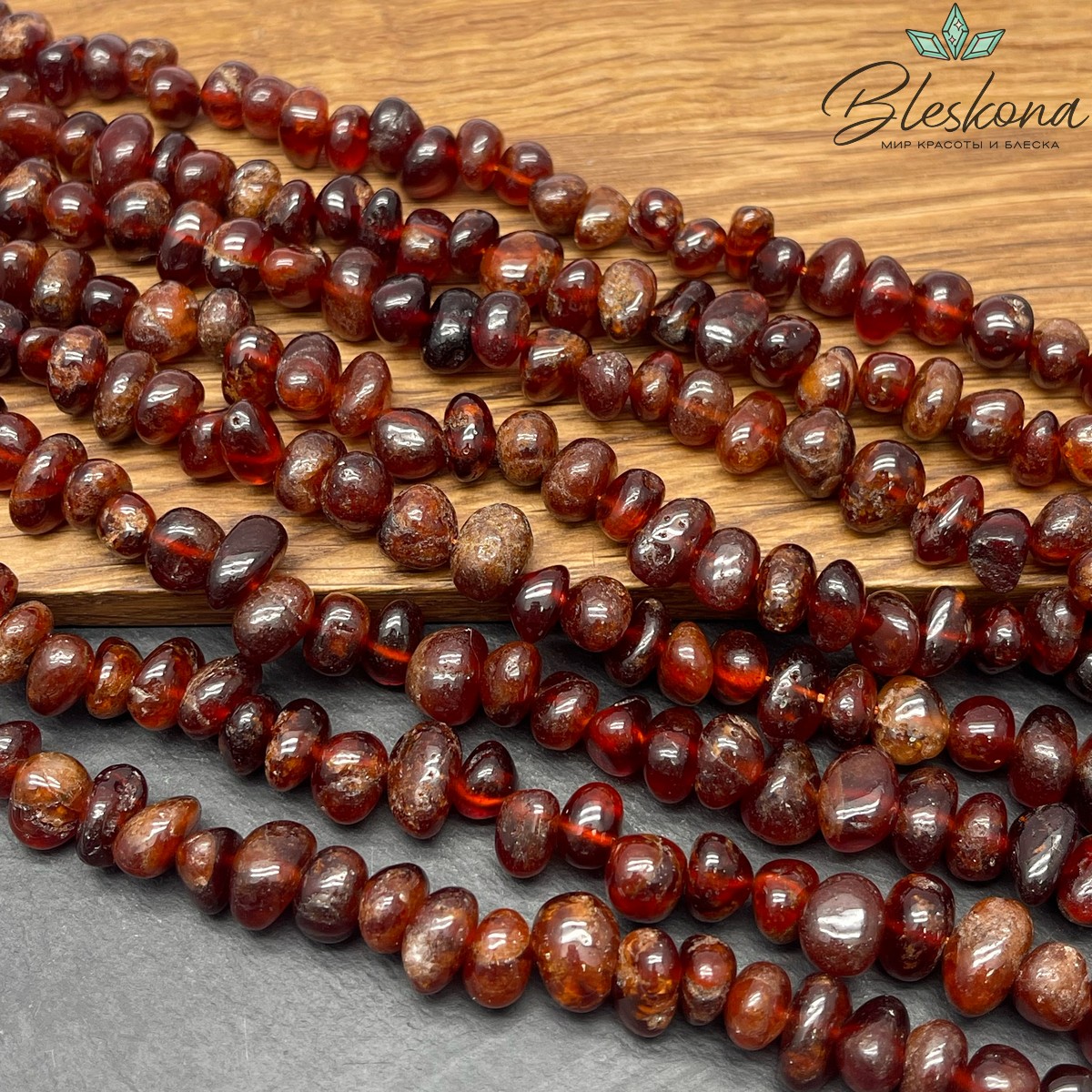 Гранат оранжевый галтовка (5-7)*(9-12) мм