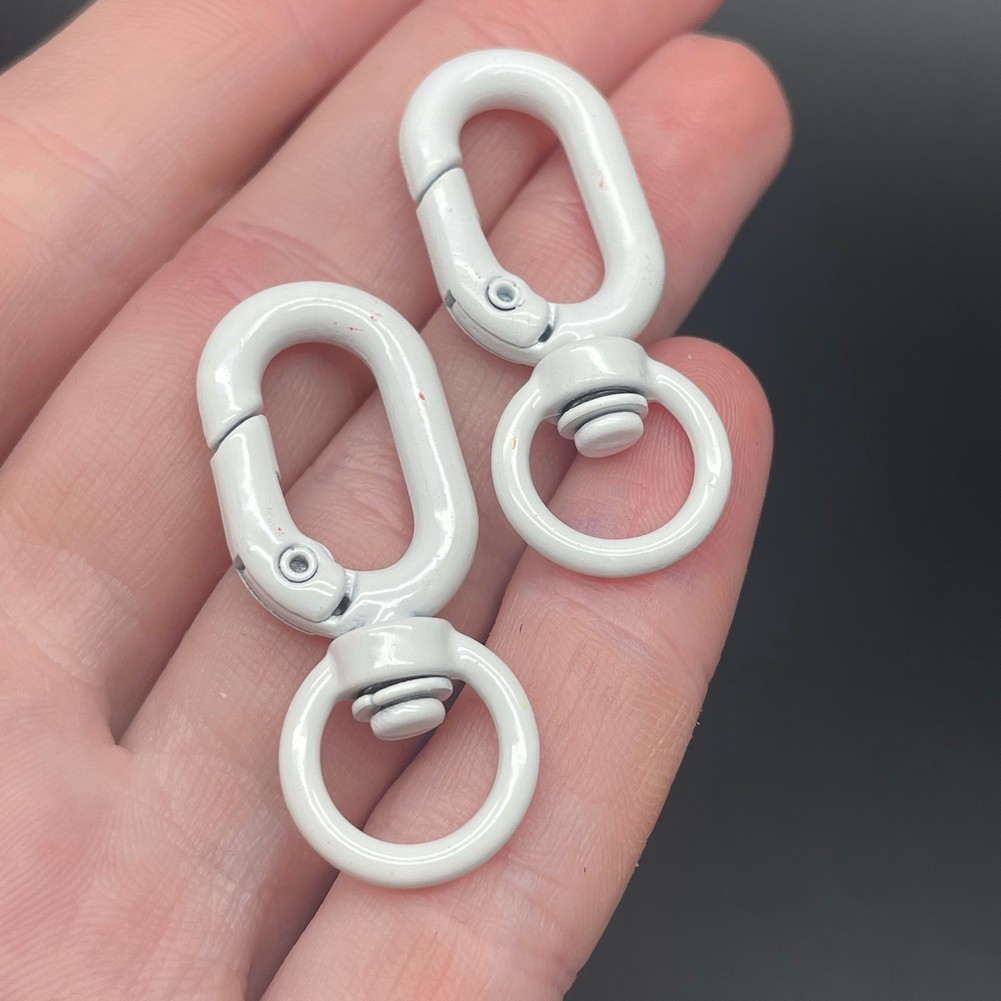 15,7*38мм , Замок крупный белая  эмаль 