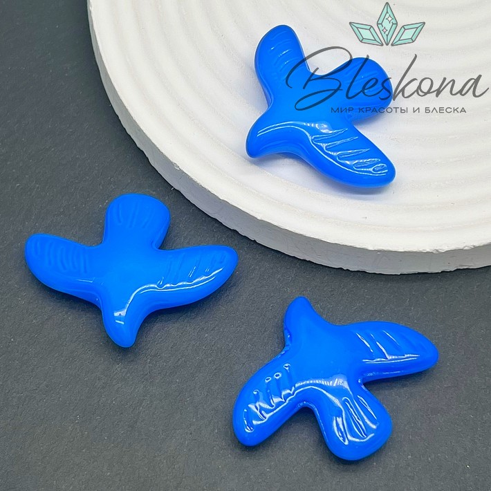 33*42 мм  Бусина голубь синий