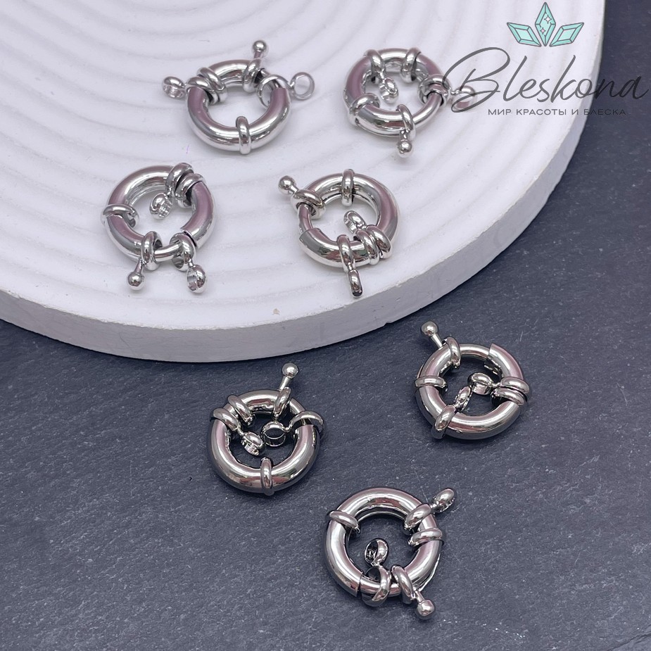 17*4,5 мм Цвет серебро, Замок Штурвал Люкс