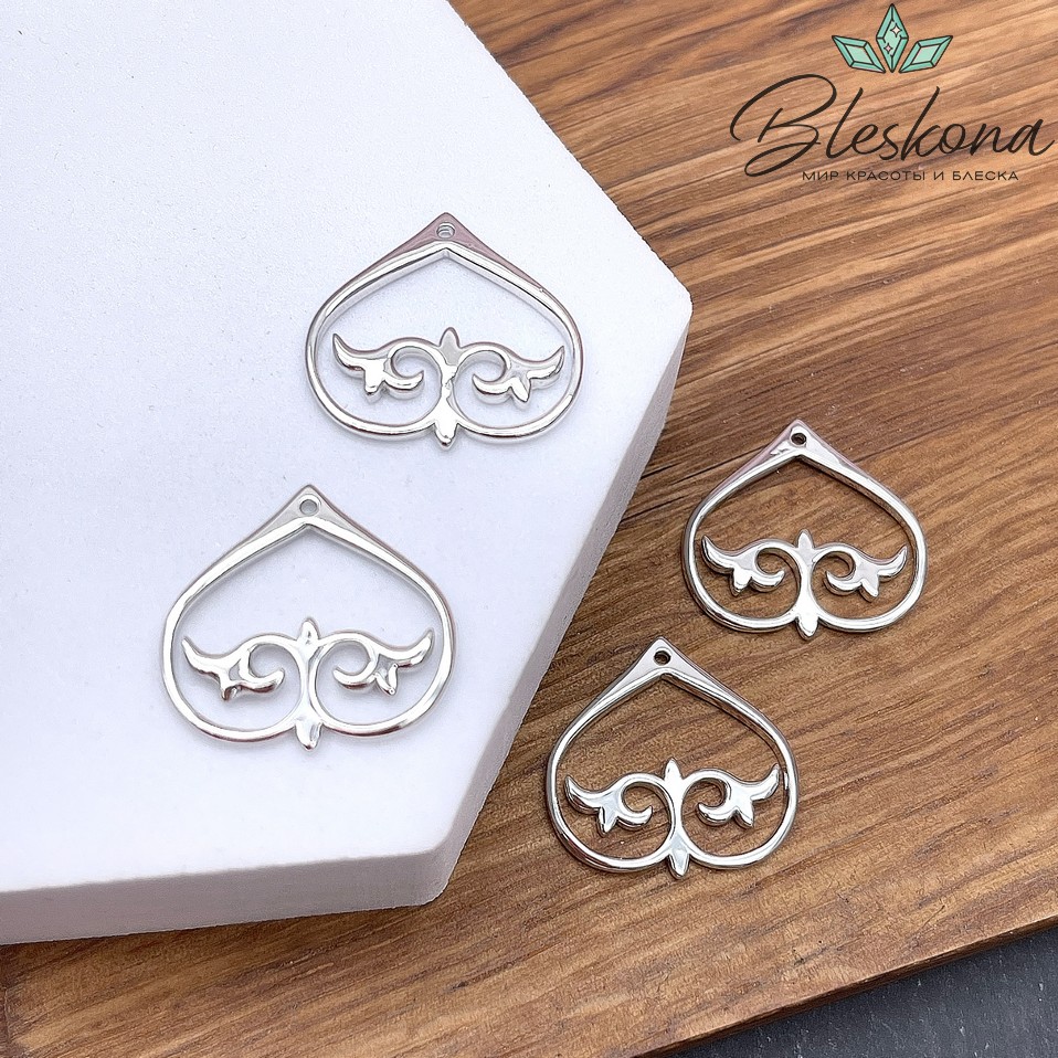 19*20 мм Цвет серебро, Подвеска Этно №9