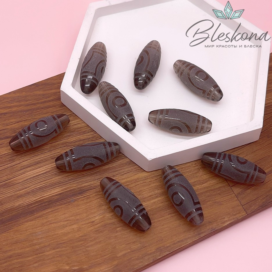 Бусина Дзи 2 глаза 30*11 мм