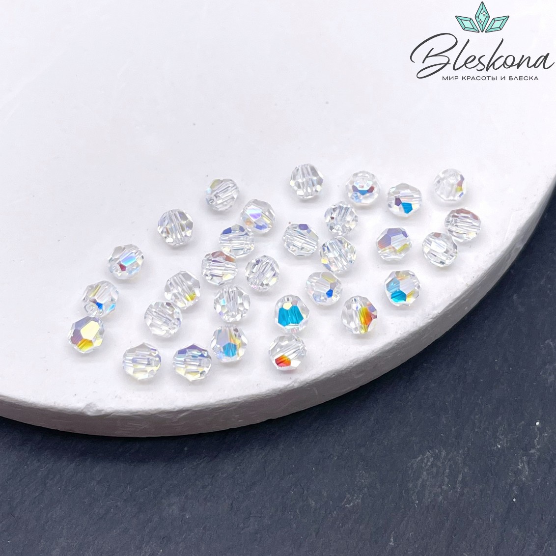 5000 Classic Bead 4 мм Crystal Aurore Boreale уп.10шт.