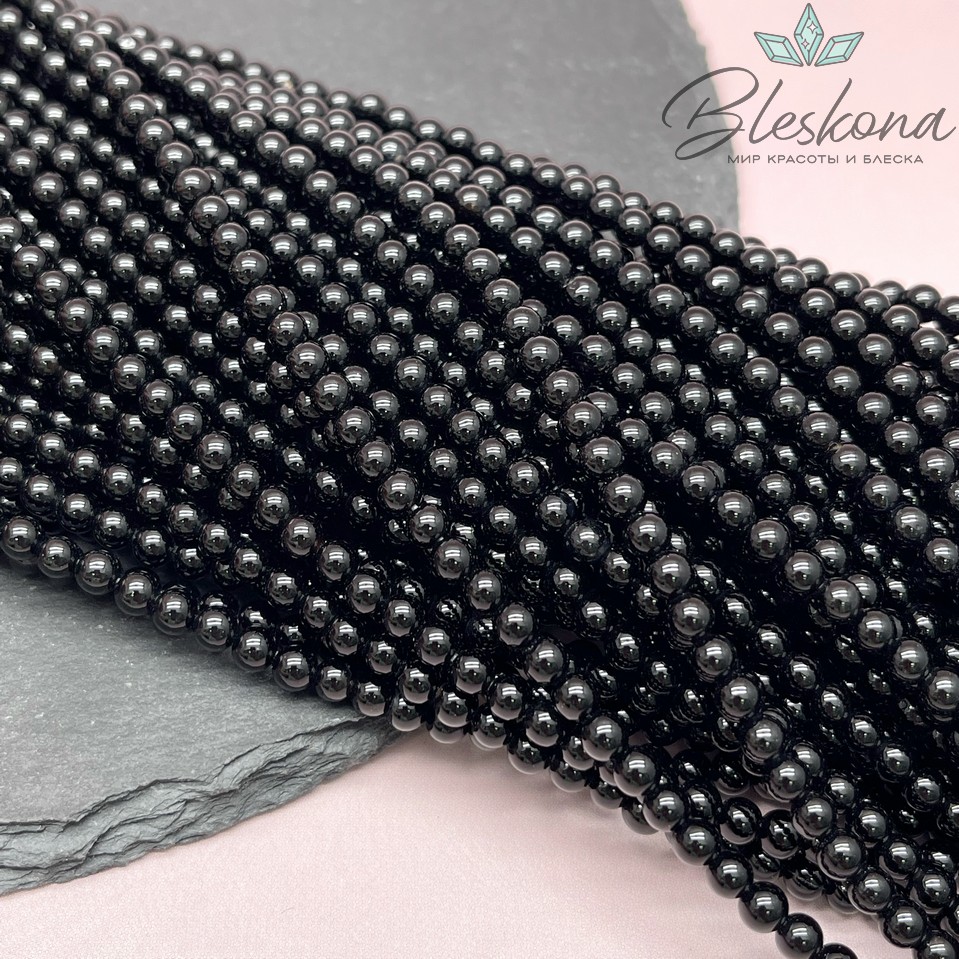 Агат черный 4 мм 