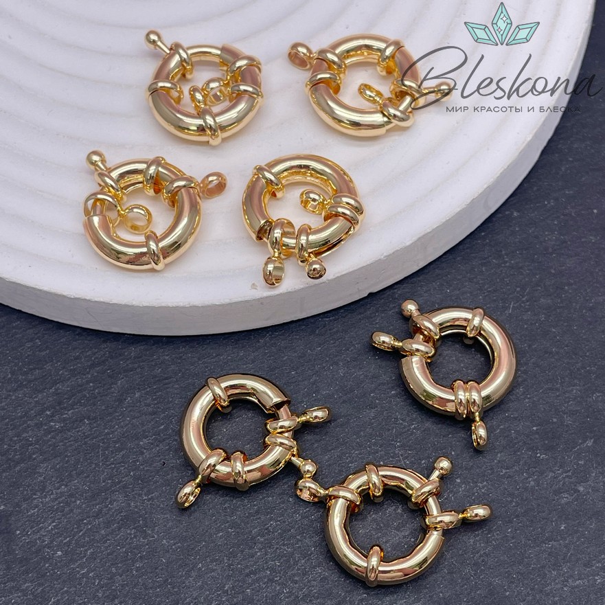 17*4,5 мм Цвет золото, Замок Штурвал Люкс