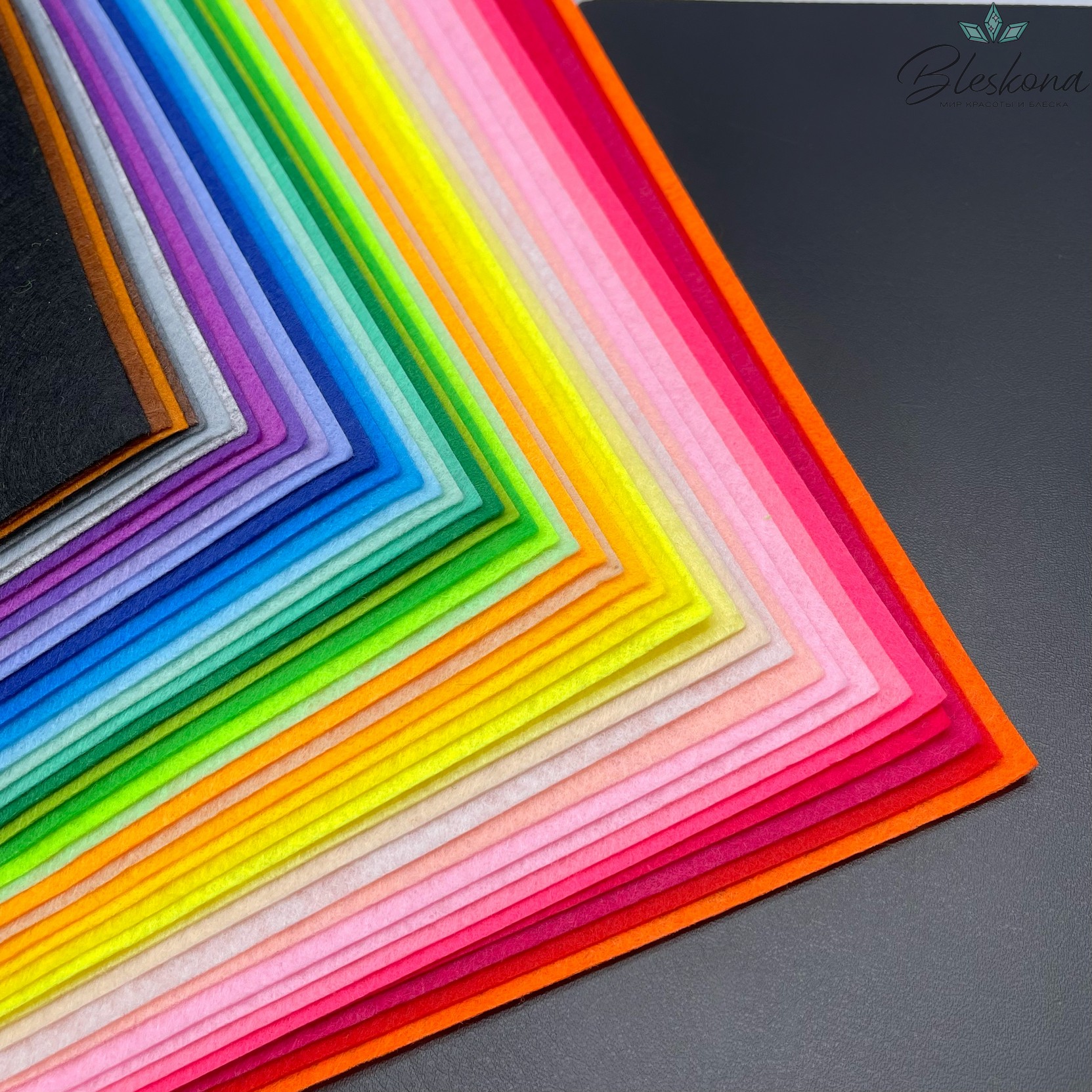 Фетр 1 мм, Микс №1, 20*30 см уп.40 листов