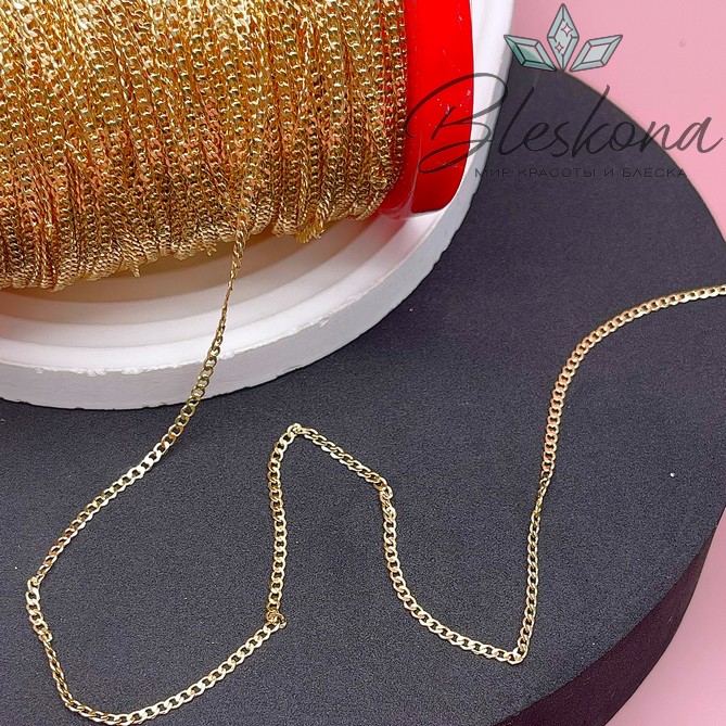 Цепь №143-1 цвет золото 2,7*2 мм