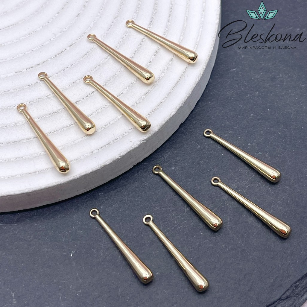 25*3,5 мм Цвет золото, Подвеска капля 