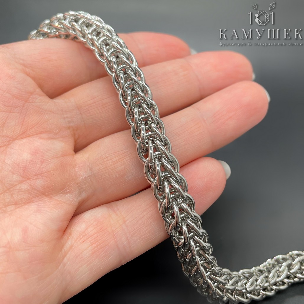 Цепь №126 цвет серебро 9 мм