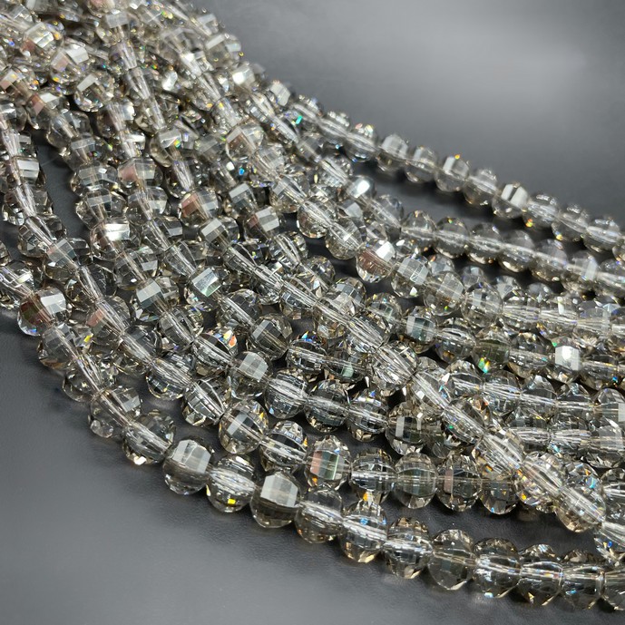 6*7,5 мм Стекло Lux, рондель прямоуг. огр., цвет песочный