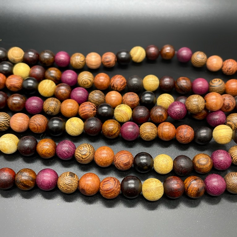 8 мм, Деревянные бусины микс №2